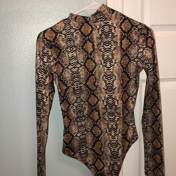 Snakeskin long sleeved bodysuit - Picture 2 of 3